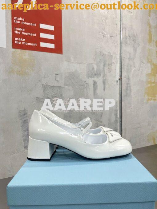 Replica Prada Brushed Leather Pumps 1I768M 4