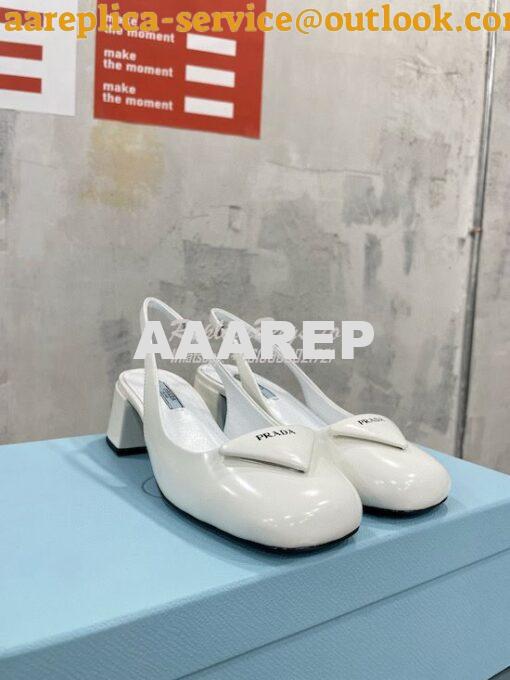 Replica Prada Brushed Leather Slingback Pumps 1I767 21