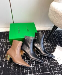 Replica Bottega Veneta BV Tex Ankle Boot 5cm Galvanized heel 763837 2