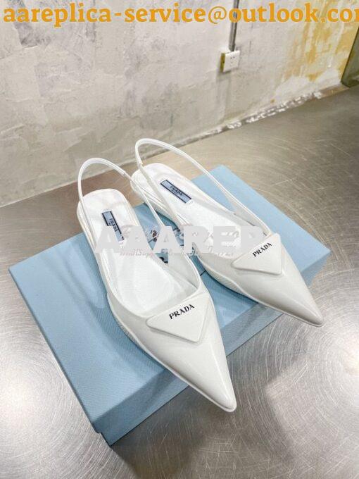 Replica Prada Brushed Leather Slingback Ballerinas 1F819M 3