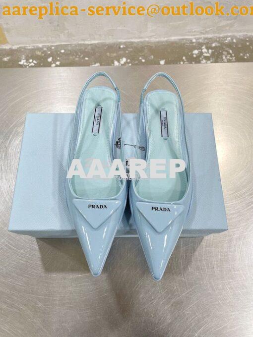 Replica Prada Brushed Leather Slingback Ballerinas 1F819M 14