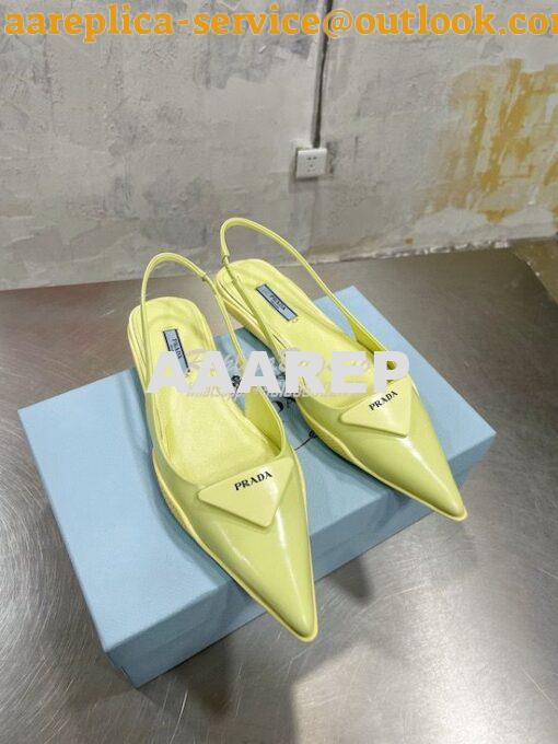 Replica Prada Brushed Leather Slingback Ballerinas 1F819M 25