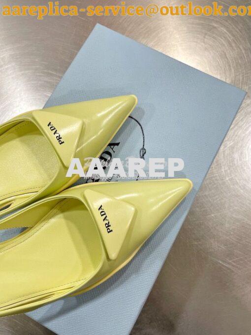 Replica Prada Brushed Leather Slingback Ballerinas 1F819M 29