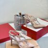 Replica Valentino Garavani Patent Rockstud Ballet Flat Ivory 9