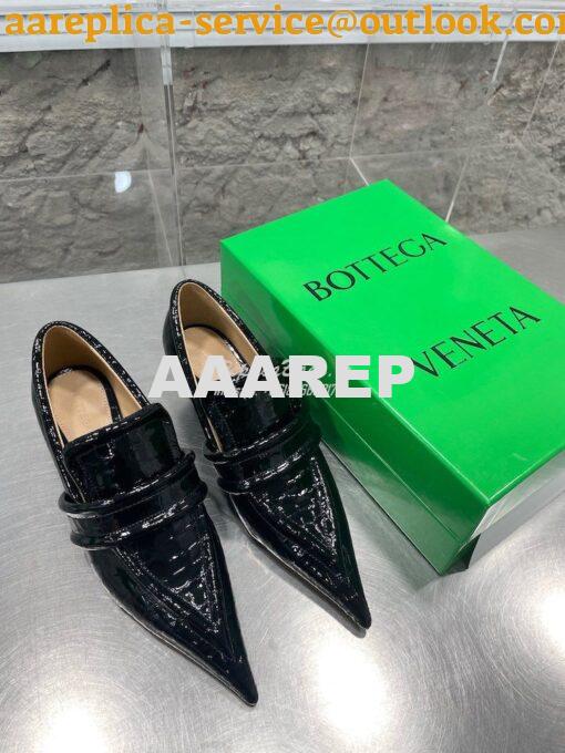 Replica Bottega Veneta BV Spada Pump Croc-Embossed Glossy Leather 7538 5