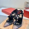 Replica Valentino Rockstud Lace Cage Pump 65mm Black 8