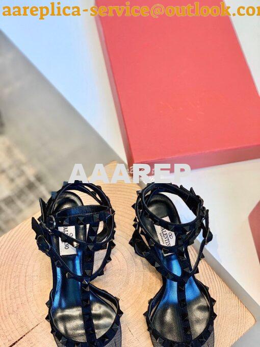 Replica Valentino Rockstud Lace Cage Pump 65mm Black 2