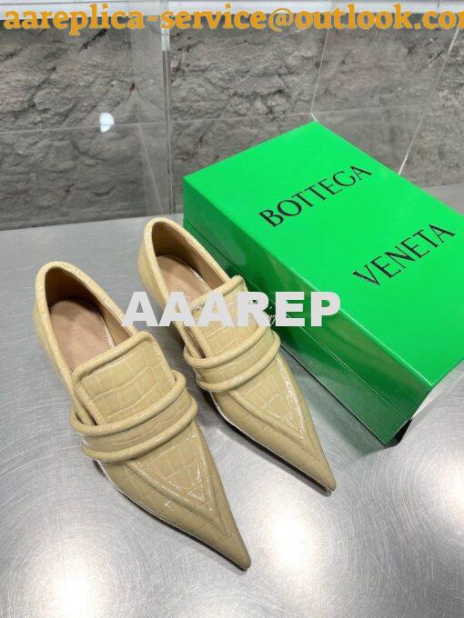 Replica Bottega Veneta BV Spada Pump Croc-Embossed Glossy Leather 7538 22