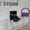 Replica Bottega Veneta BV Atomic Ankle Boot in Lambskin 753881 Strawbe 9