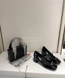 Replica Prada Patent Leather Pumps 1I771M Black 2