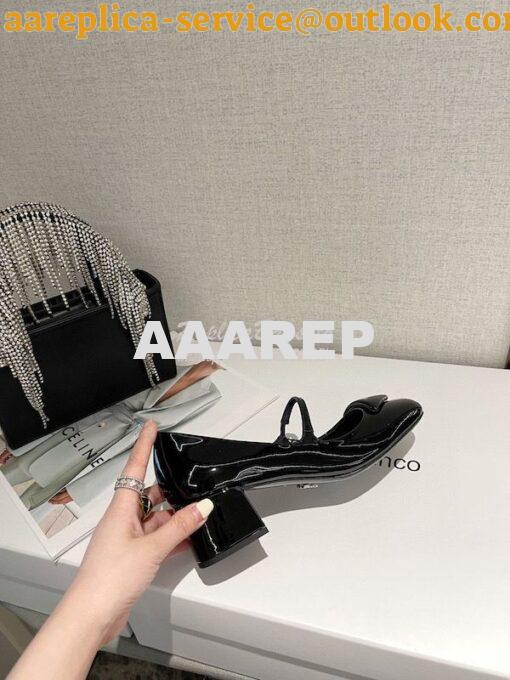 Replica Prada Patent Leather Pumps 1I771M Black 5