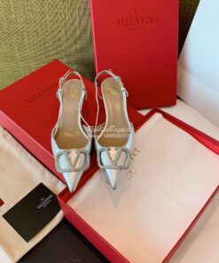 Replica Valentino VLogo Laminated Nappa Slingback Pump 40mm 80mm SW2S0 2