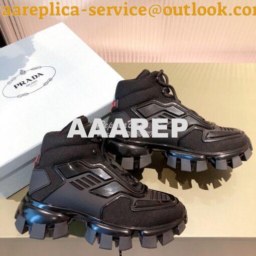 Replica Prada Cloudbust Thunder Sneakers Men/ Female 2TG180 Black 5