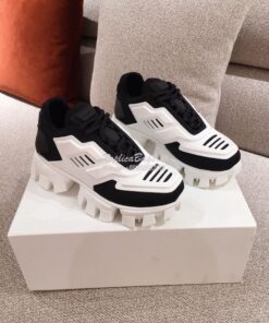 Replica Prada Cloudbust Thunder Sneakers Men Female 1E819L White Black