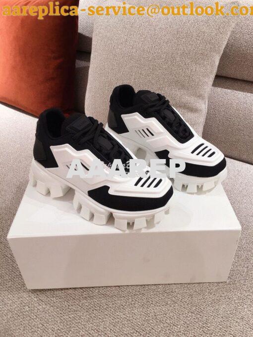 Replica Prada Cloudbust Thunder Sneakers Men Female 1E819L White Black