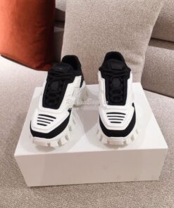 Replica Prada Cloudbust Thunder Sneakers Men Female 1E819L White Black 2