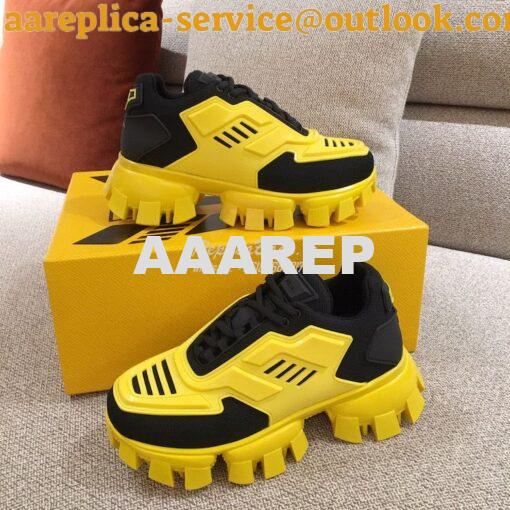 Replica Prada Cloudbust Thunder Sneakers Men Female 1E819L Yellow 3