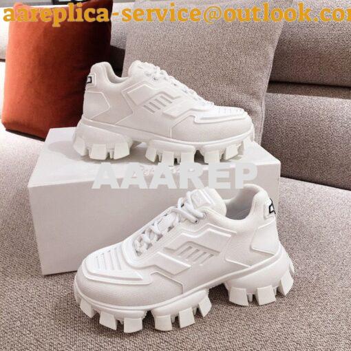 Replica Prada Cloudbust Thunder Sneakers Men Female 1E819L White 3