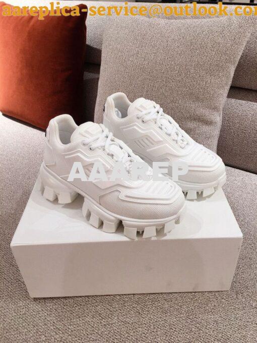 Replica Prada Cloudbust Thunder Sneakers Men Female 1E819L White 4