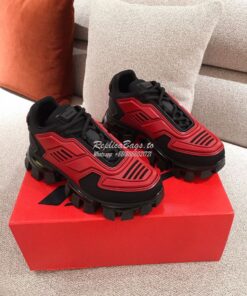 Replica Prada Cloudbust Thunder Sneakers Men Female 1E819L Red