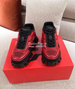 Replica Prada Cloudbust Thunder Sneakers Men Female 1E819L Red 2