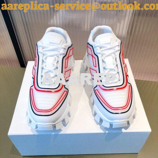 Replica Prada Cloudbust Thunder Sneakers Men Female 2EG293 White 3