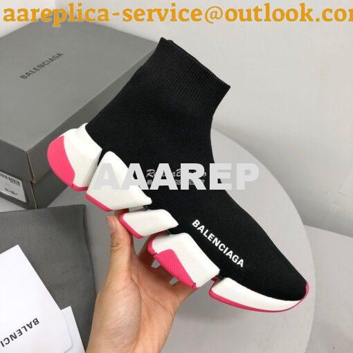 Replica Balenciaga Speed 2.0 Sneaker 617196 Black MC 7