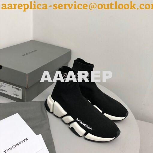 Replica Balenciaga Speed 2.0 Sneaker 617196 Black White