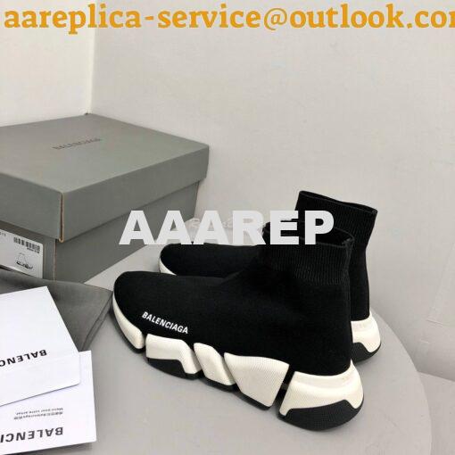 Replica Balenciaga Speed 2.0 Sneaker 617196 Black White 4