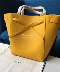 Replica Celine Small Cabas Phantom In Soft Grained Calfskin 189023 Yel 2