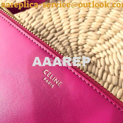 Replica Celine Trio Bag in Smooth Lambskin 187603 Rosy 3