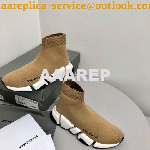 Replica Balenciaga Speed 2.0 Sneaker 617196 Beige 4