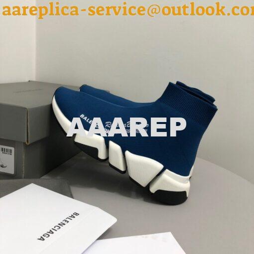 Replica Balenciaga Speed 2.0 Sneaker 617196 Blue 3