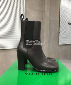 Replica Bottega Veneta BV Storm Leather Chelsea boots 677271 Fondant