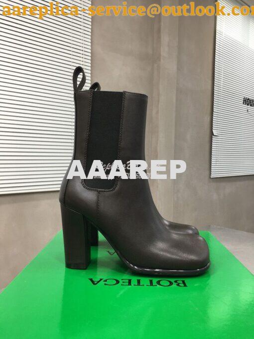 Replica Bottega Veneta BV Storm Leather Chelsea boots 677271 Fondant