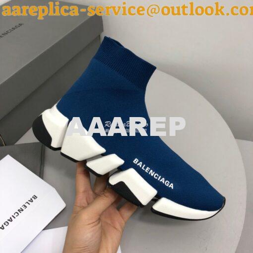 Replica Balenciaga Speed 2.0 Sneaker 617196 Blue 8