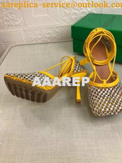 Replica Bottega Veneta BV Sparkle Stretch Rhinestone Mesh 667206 Yello 9