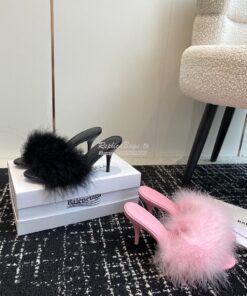 Replica Balenciaga Boudoir 70mm Sandal In Pink Feathers 787447