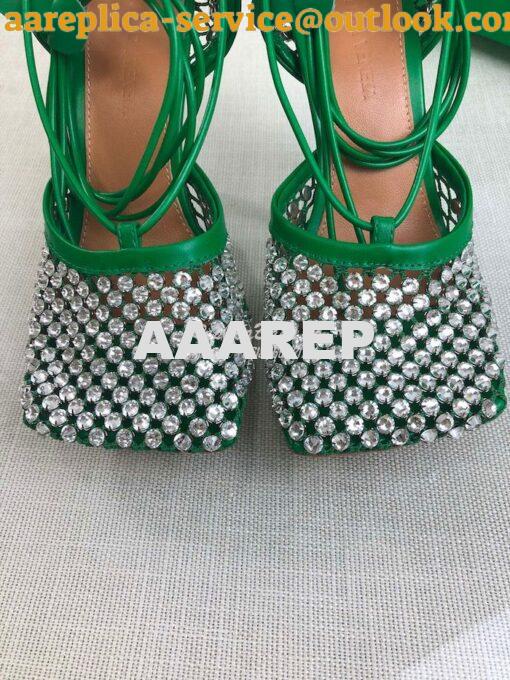 Replica Bottega Veneta BV Sparkle Stretch Rhinestone Mesh 667206 Grass 6