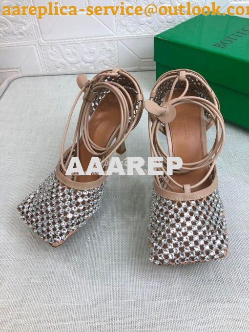 Replica Bottega Veneta BV Sparkle Stretch Rhinestone Mesh 667206 Nude