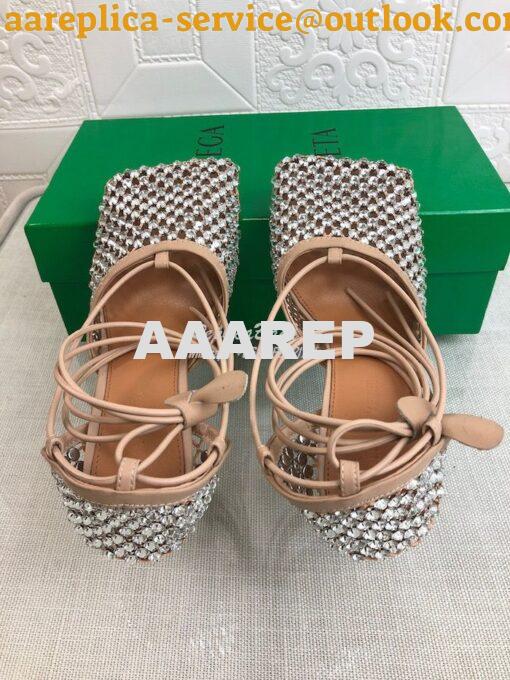 Replica Bottega Veneta BV Sparkle Stretch Rhinestone Mesh 667206 Nude 4