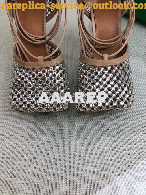 Replica Bottega Veneta BV Sparkle Stretch Rhinestone Mesh 667206 Nude 6