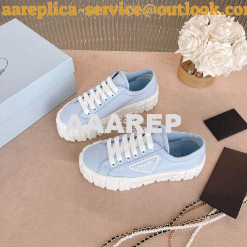 Replica Prada Nylon Gabardine Sneakers 1E260M Blue 3