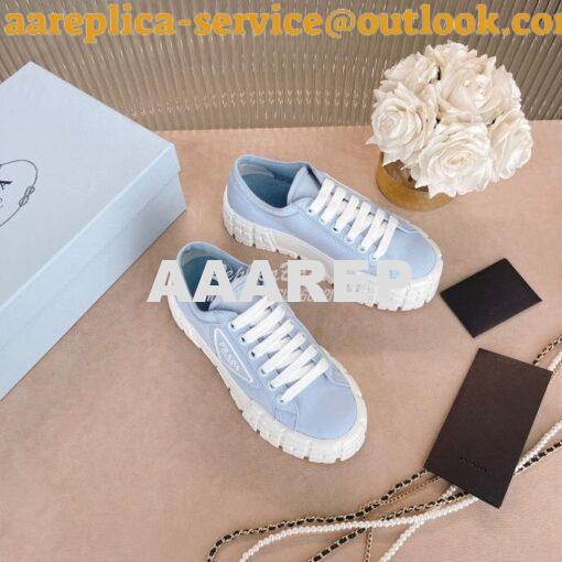 Replica Prada Nylon Gabardine Sneakers 1E260M Blue 5