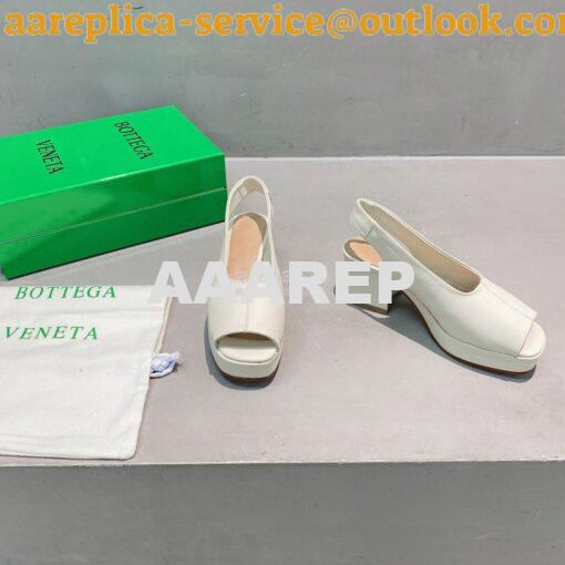 Replica Bottega Veneta BV Stack Slingback Lambskin 658957 Creme 4