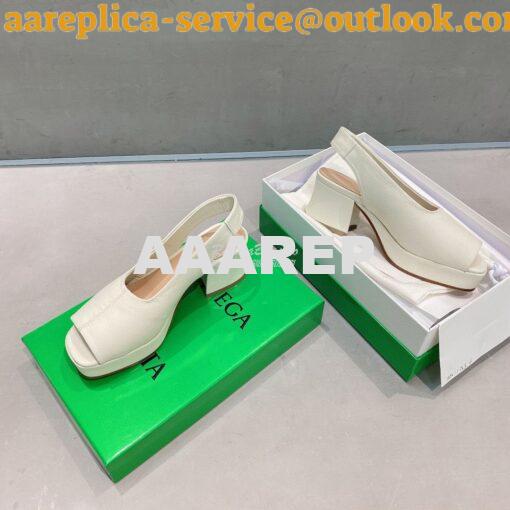 Replica Bottega Veneta BV Stack Slingback Lambskin 658957 Creme 5