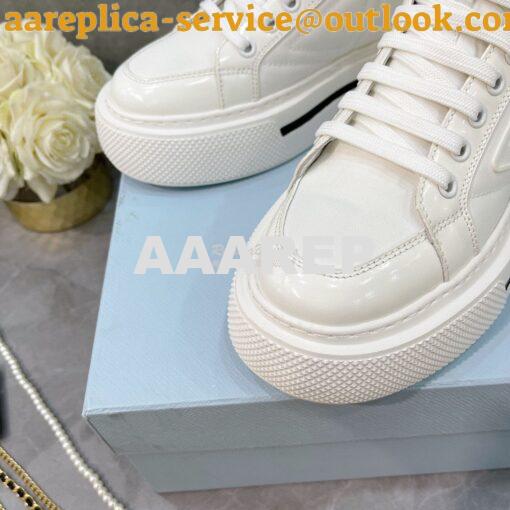 Replica Prada Macro Re-Nylon and brushed leather high-top sneakers 1T6 7