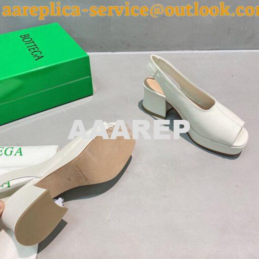 Replica Bottega Veneta BV Stack Slingback Lambskin 658957 Creme 7