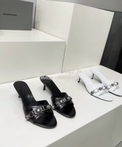 Replica Balenciaga Cagole 70mm Sandal In Arena Lambskin 694347