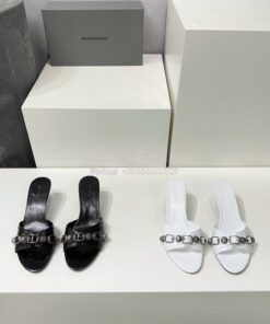 Replica Balenciaga Cagole 70mm Sandal In Arena Lambskin 694347 2